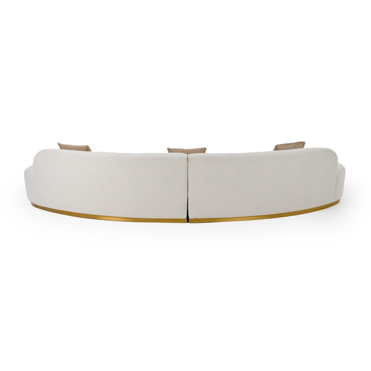 Frontier - Glam Beige Fabric Curved Sectional Sofa with Beige Pillows by VIG Furniture - View 4