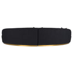 Frontier - Glam Black Fabric Curved Sectional Sofa with Grey Pillows by VIG Furniture - View 5