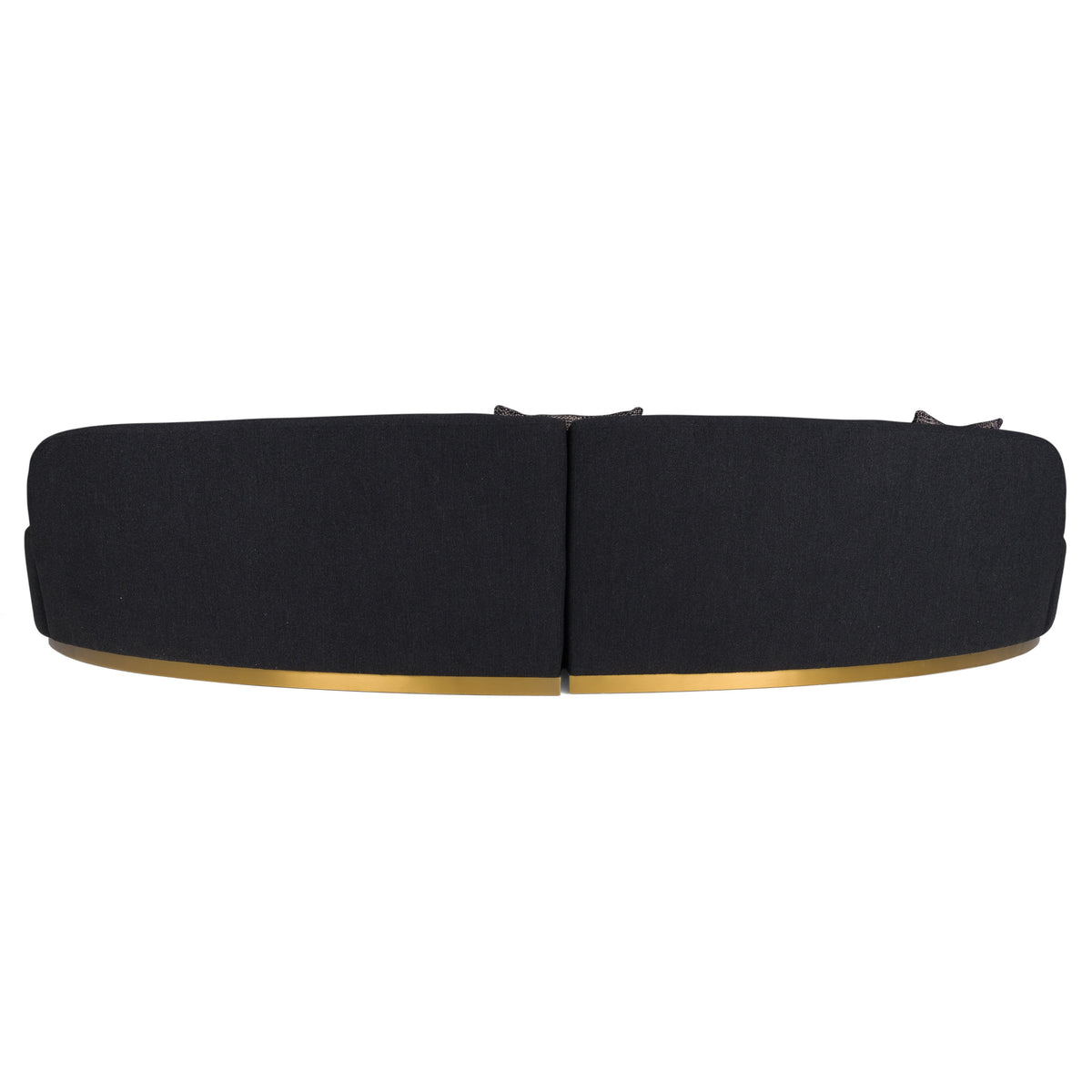 Frontier - Glam Black Fabric Curved Sectional Sofa with Grey Pillows by VIG Furniture - View 5