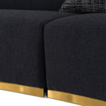Frontier - Glam Black Fabric Curved Sectional Sofa with Grey Pillows by VIG Furniture - View 8