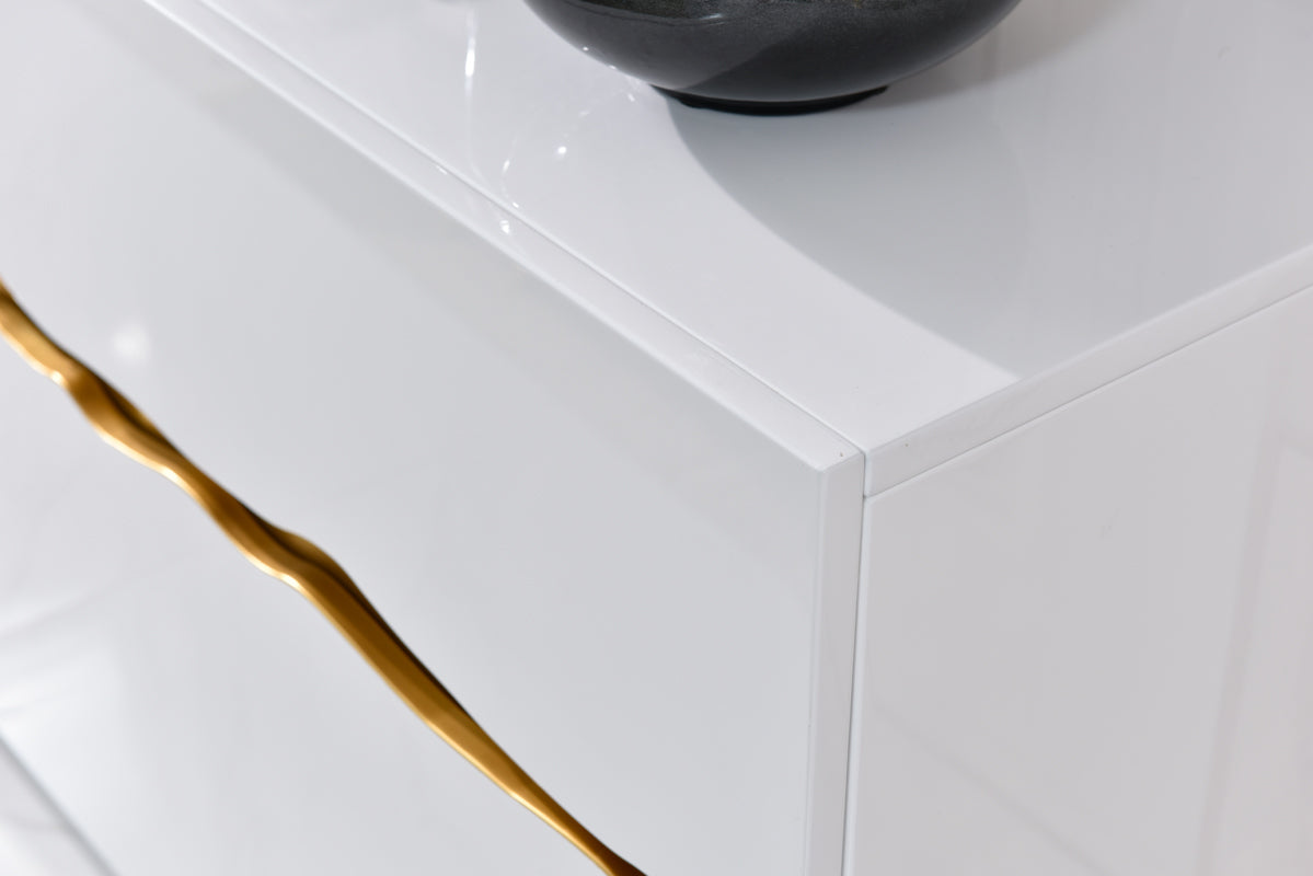 Aspen Modern White & Gold Buffet by VIG Furniture - View 2