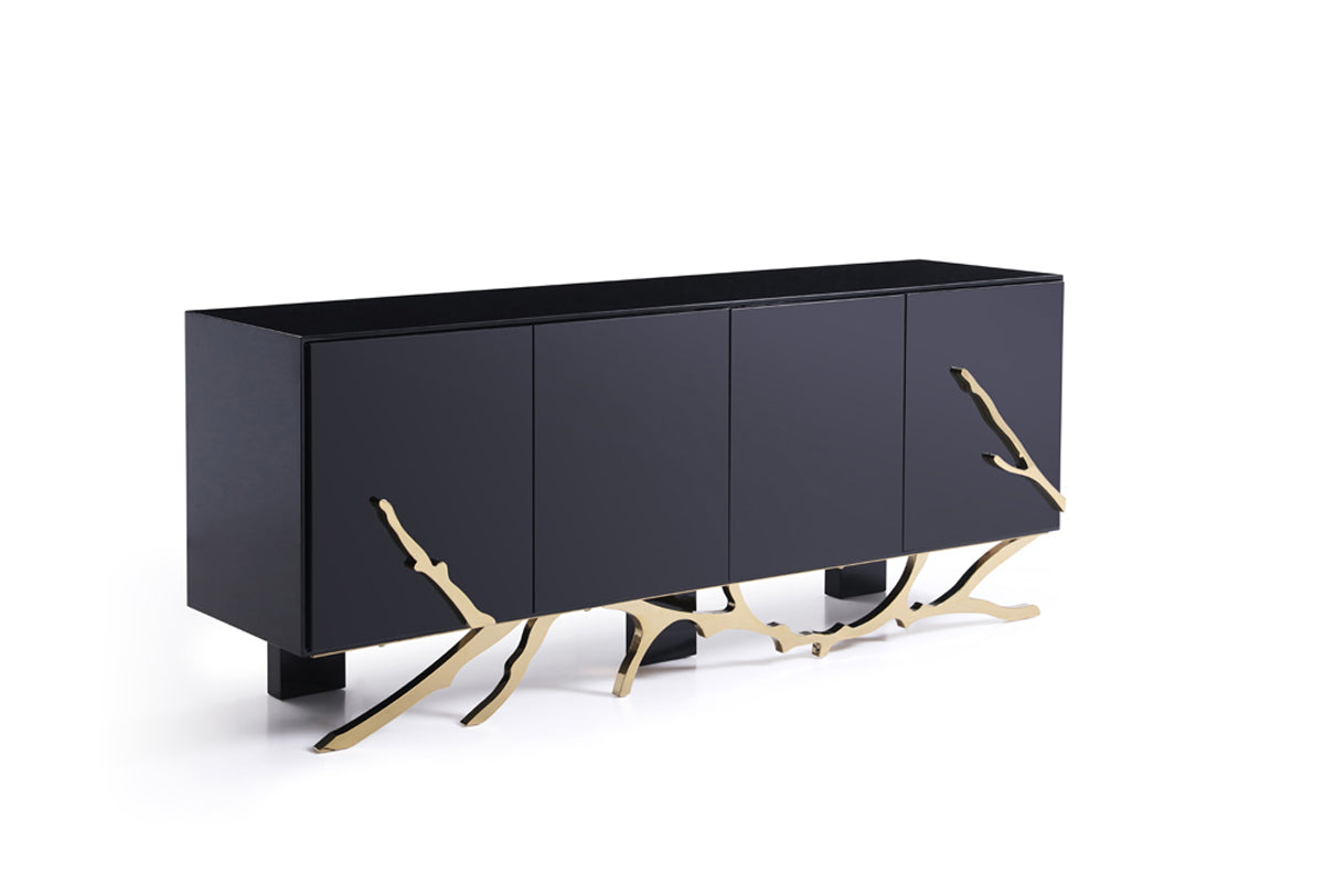 Legend Modern Black & Gold Buffet by VIG Furniture - View 1