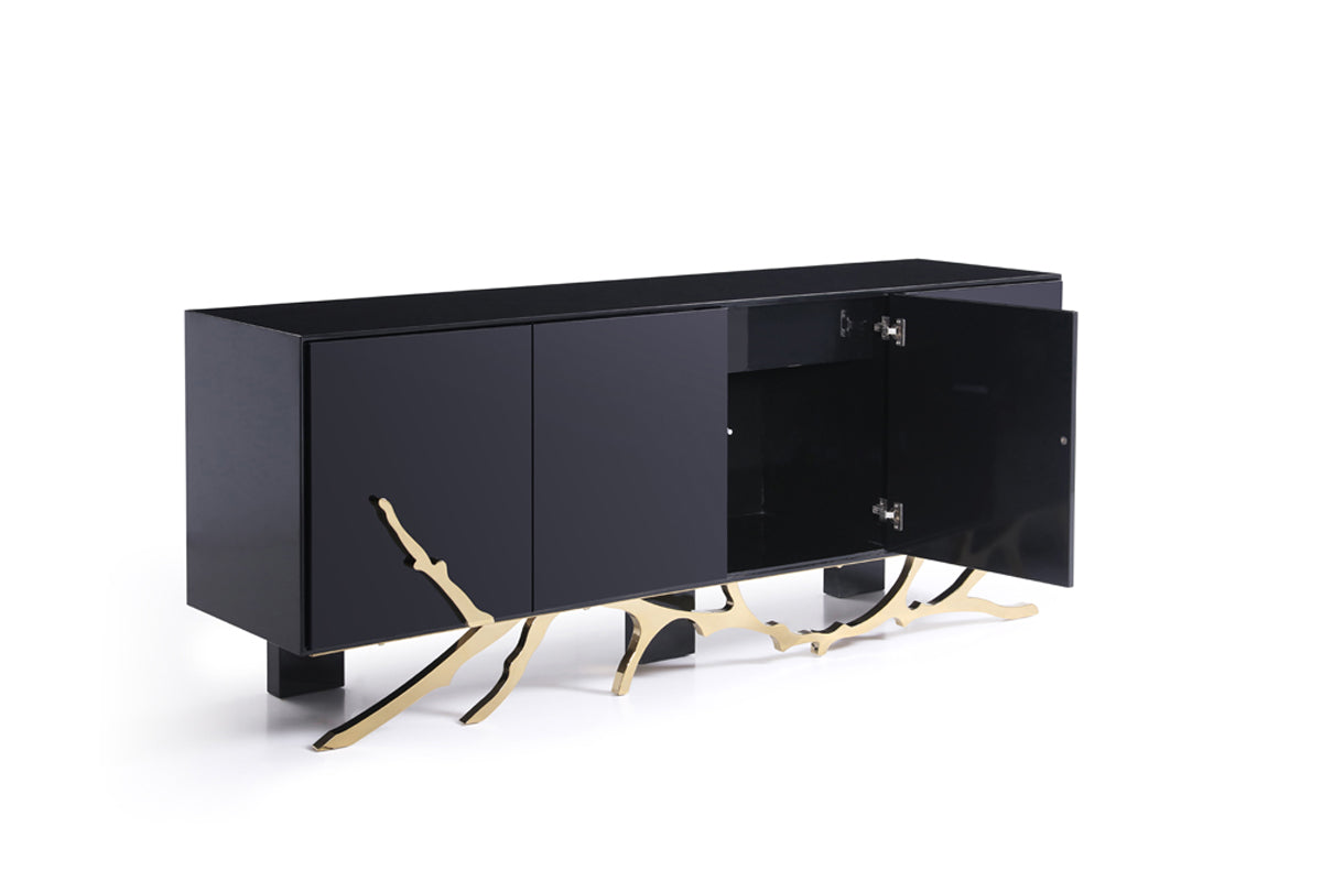 Legend Modern Black & Gold Buffet by VIG Furniture - View 2