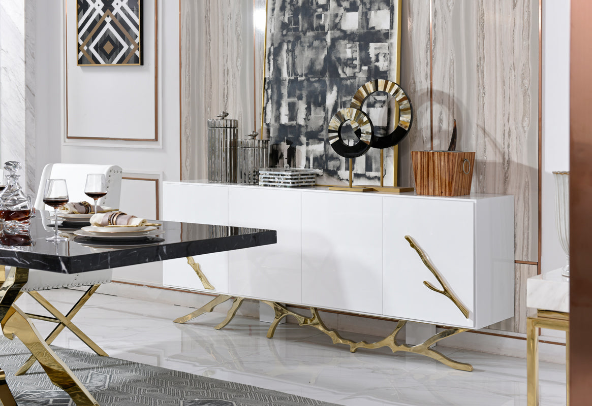 Legend Modern White & Gold Buffet by VIG Furniture - View 1