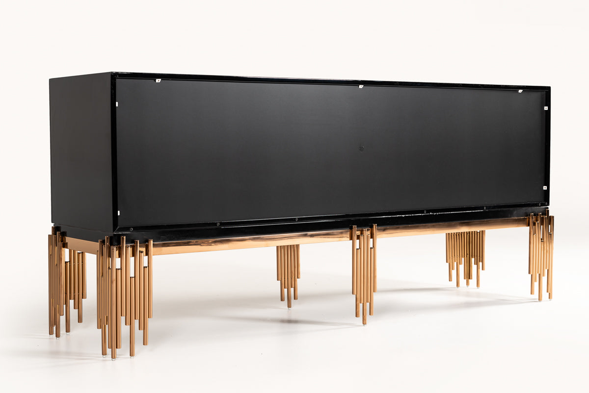 Token Modern Black & Rosegold Buffet by VIG Furniture - View 5
