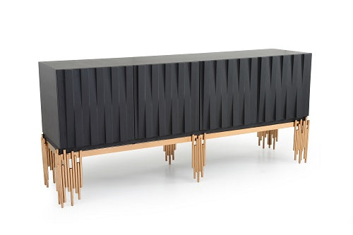 Token Modern Black & Rosegold Buffet by VIG Furniture - View 1