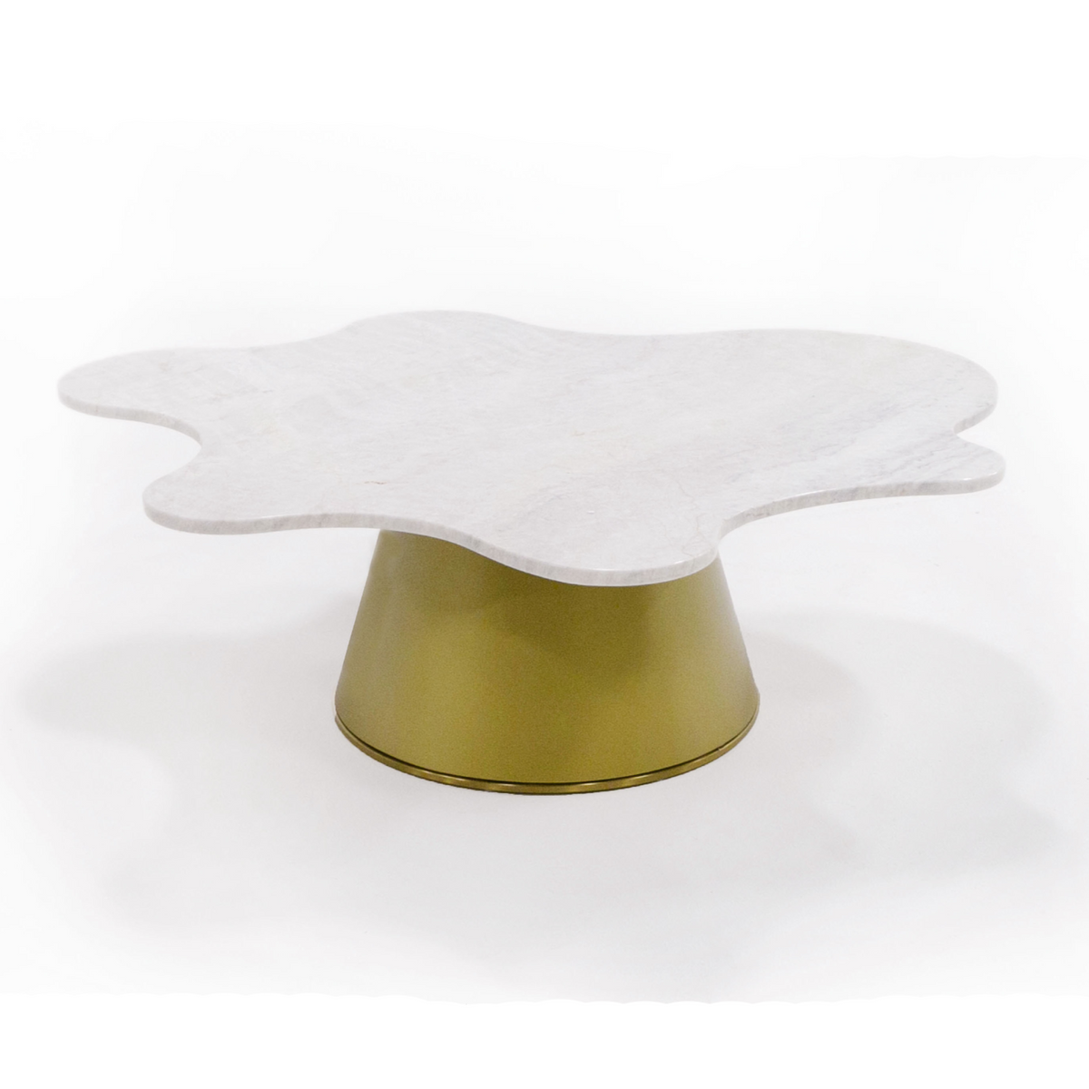 Gabbro - Glam White Marble + Gold Nesting Coffee Table Set by VIG Furniture - View 2
