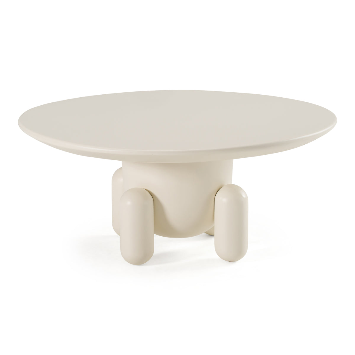 Gabby - Contemporary White Round Coffee Table by VIG Furniture - View 3