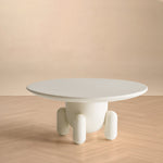 Gabby - Contemporary White Round Coffee Table by VIG Furniture - View 2
