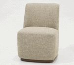 Galloway - Modern Beige Fabric + Walnut Dining Chair w/Casters (Set of 2) by VIG Furniture - View 9