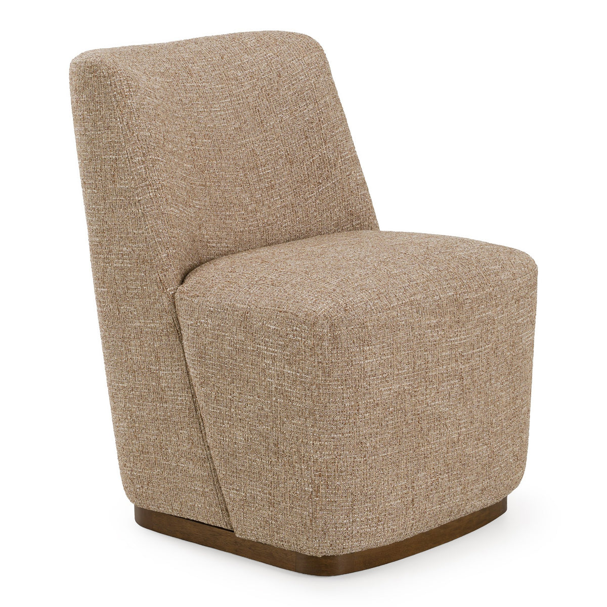 Galloway - Modern Beige Fabric + Walnut Dining Chair w/Casters (Set of 2) by VIG Furniture - View 1
