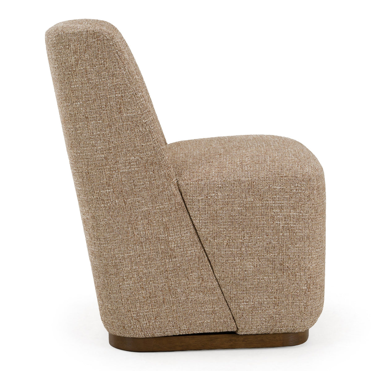 Galloway - Modern Beige Fabric + Walnut Dining Chair w/Casters (Set of 2) by VIG Furniture - View 2