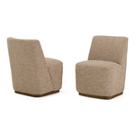 Galloway - Modern Beige Fabric + Walnut Dining Chair w/Casters (Set of 2) by VIG Furniture - View 8
