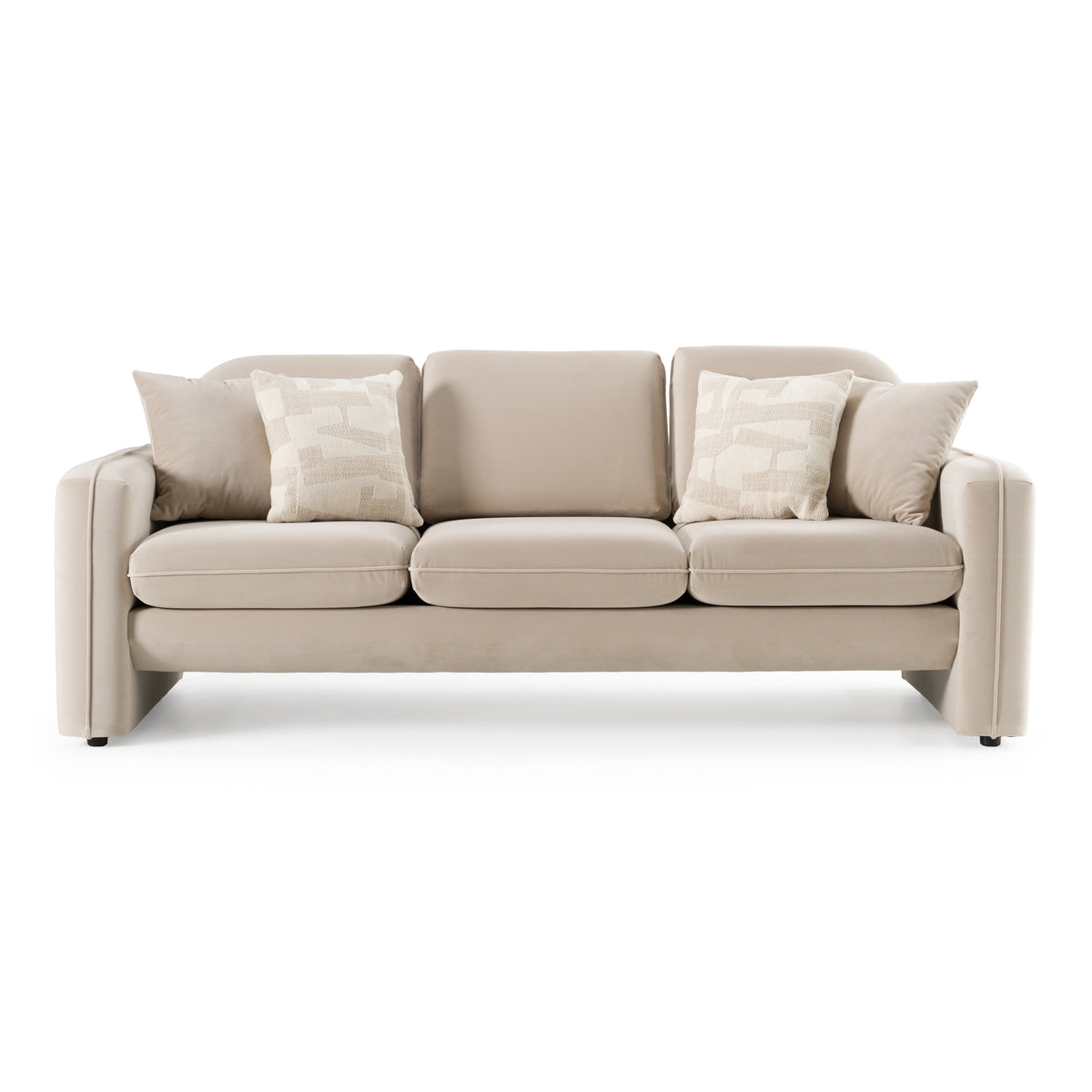Gaston - Modern Beige Velvet Sofa by VIG Furniture - View 1
