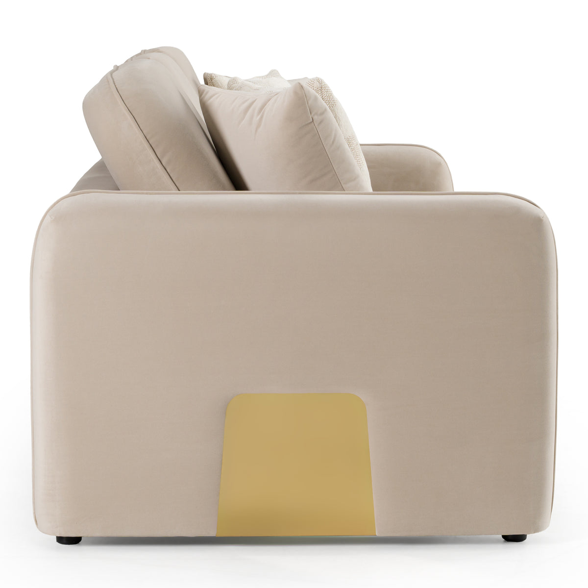 Gaston - Modern Beige Velvet Sofa by VIG Furniture - View 3