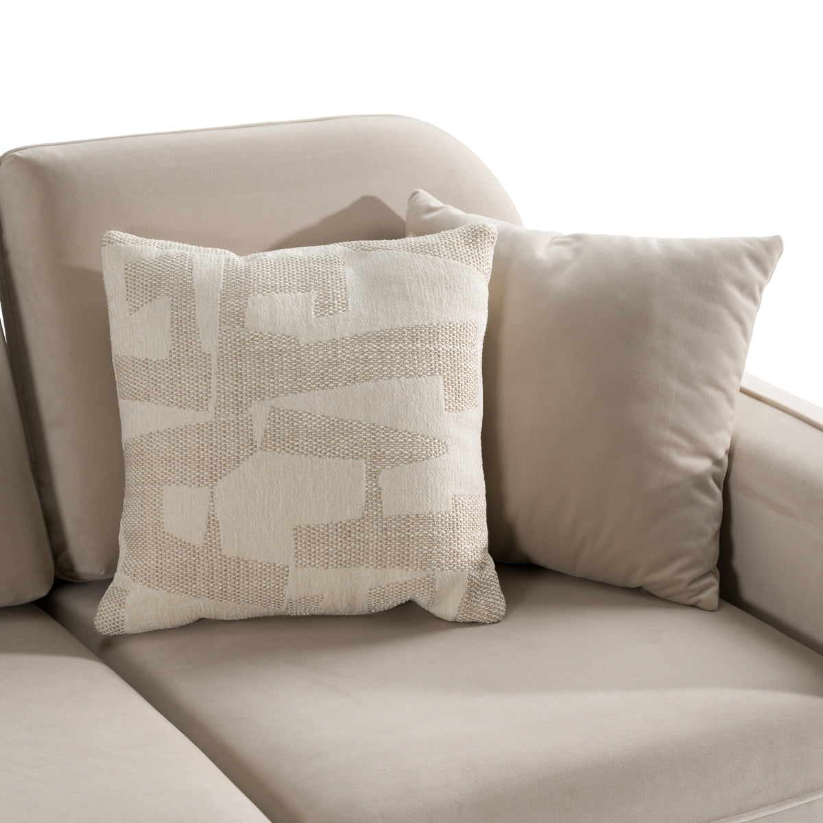 Gaston - Modern Beige Velvet Sofa by VIG Furniture - View 5