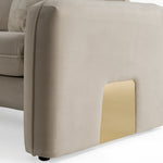 Gaston - Modern Beige Velvet Sofa by VIG Furniture - View 7