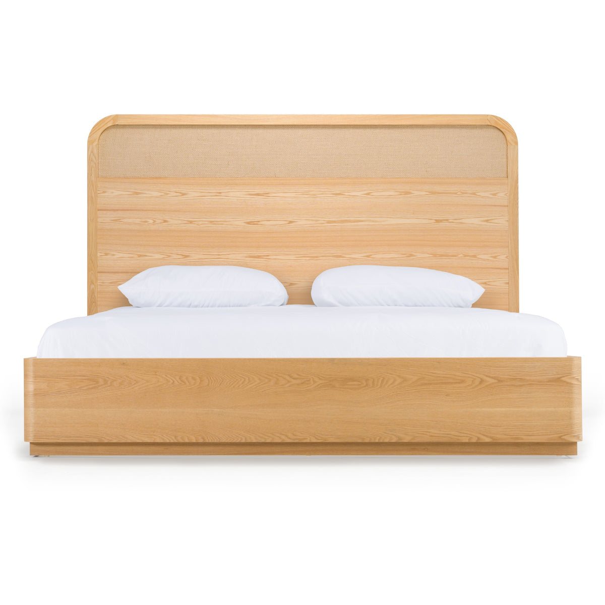 Gavin - Modern Natural Ash + Rattan Bed by VIG Furniture - View 1