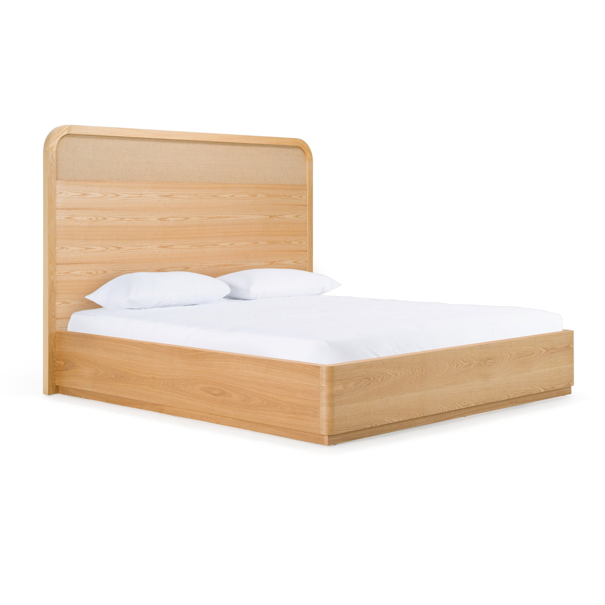 Gavin - Modern Natural Ash + Rattan Bed by VIG Furniture - View 7