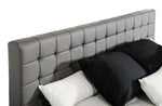 Gemma Modern Grey Leatherette Bed by VIG Furniture - View 2