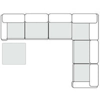Gene - Modern Ochre Fabric 7-Piece Modular Sectional Sofa by VIG Furniture - View 3