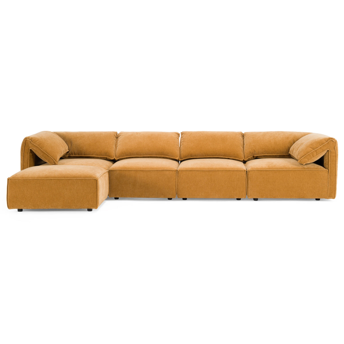 Gene - Modern Ochre Fabric Modular Sectional Sofa by VIG Furniture - View 1