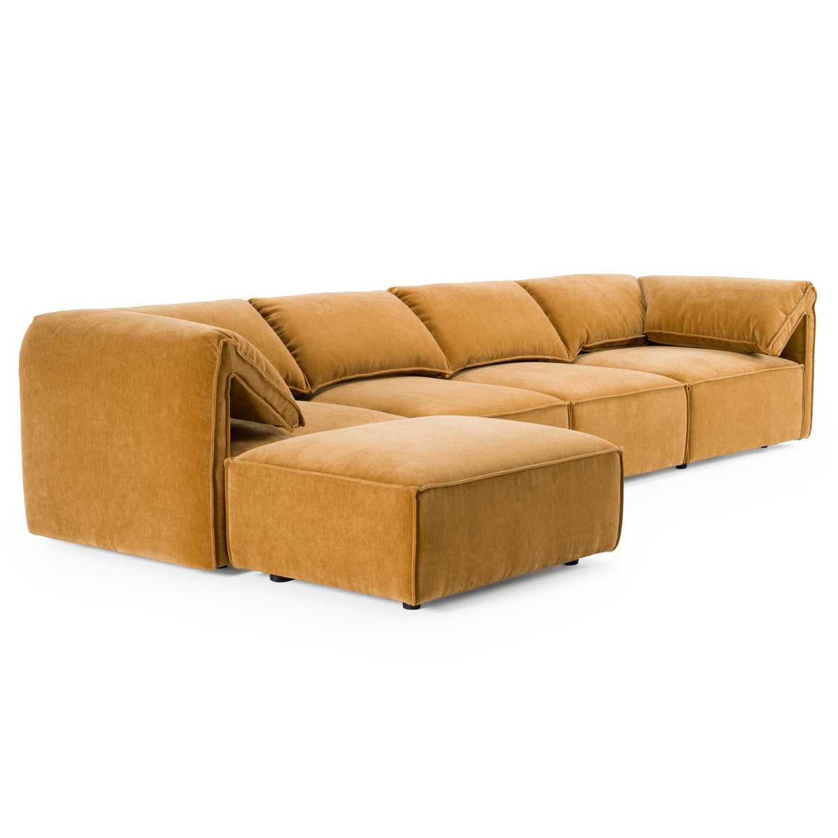 Gene - Modern Ochre Fabric Modular Sectional Sofa by VIG Furniture - View 4