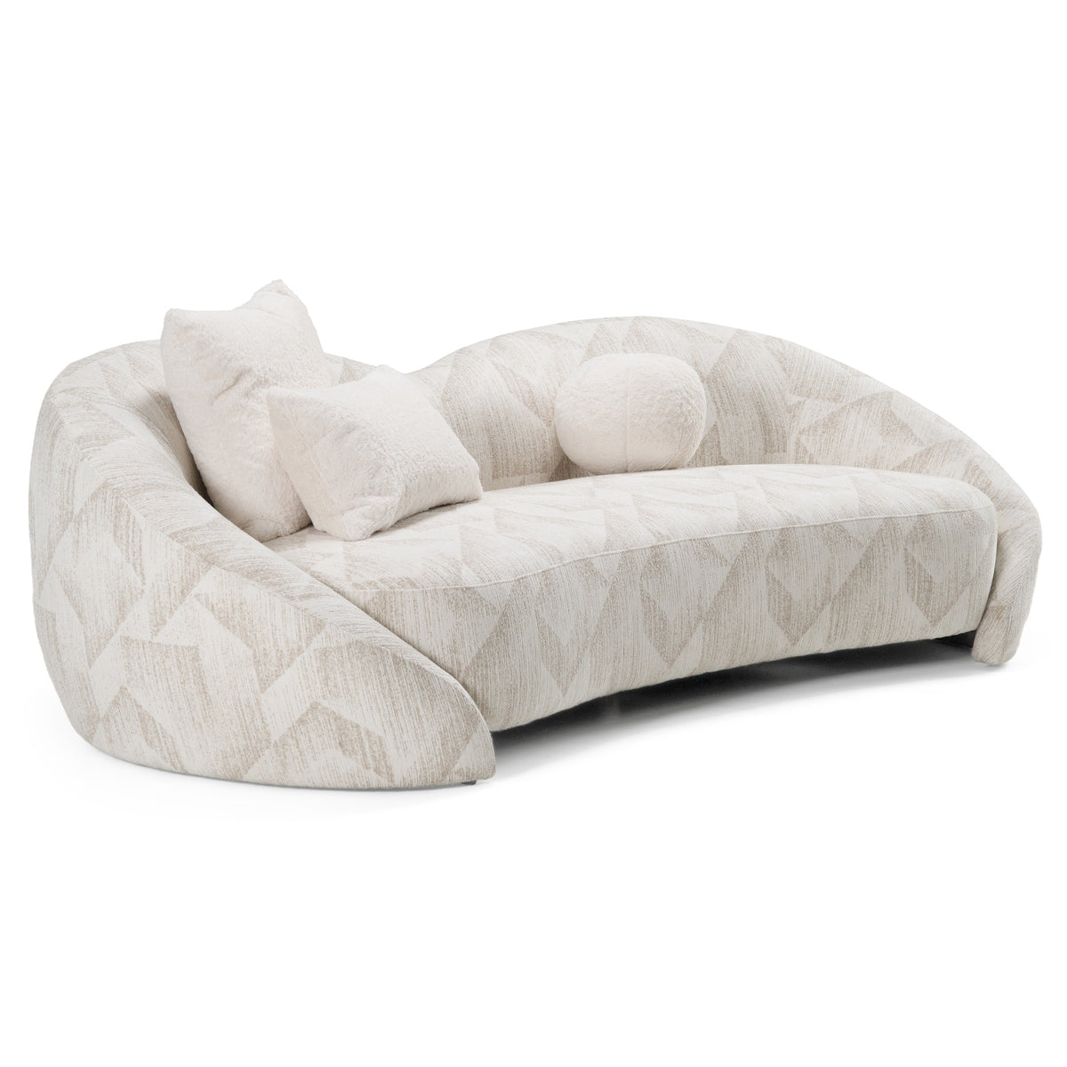 Gentle - Modern Beige Pattern Fabric Sofa by VIG Furniture - View 2