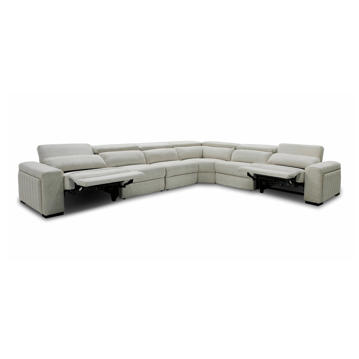 Gering - Modern Beige Fabric Sectional Sofa With 2 Power Recliners by VIG Furniture - View 10
