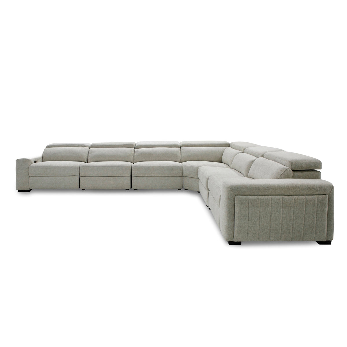 Gering - Modern Beige Fabric Sectional Sofa With 2 Power Recliners by VIG Furniture - View 3