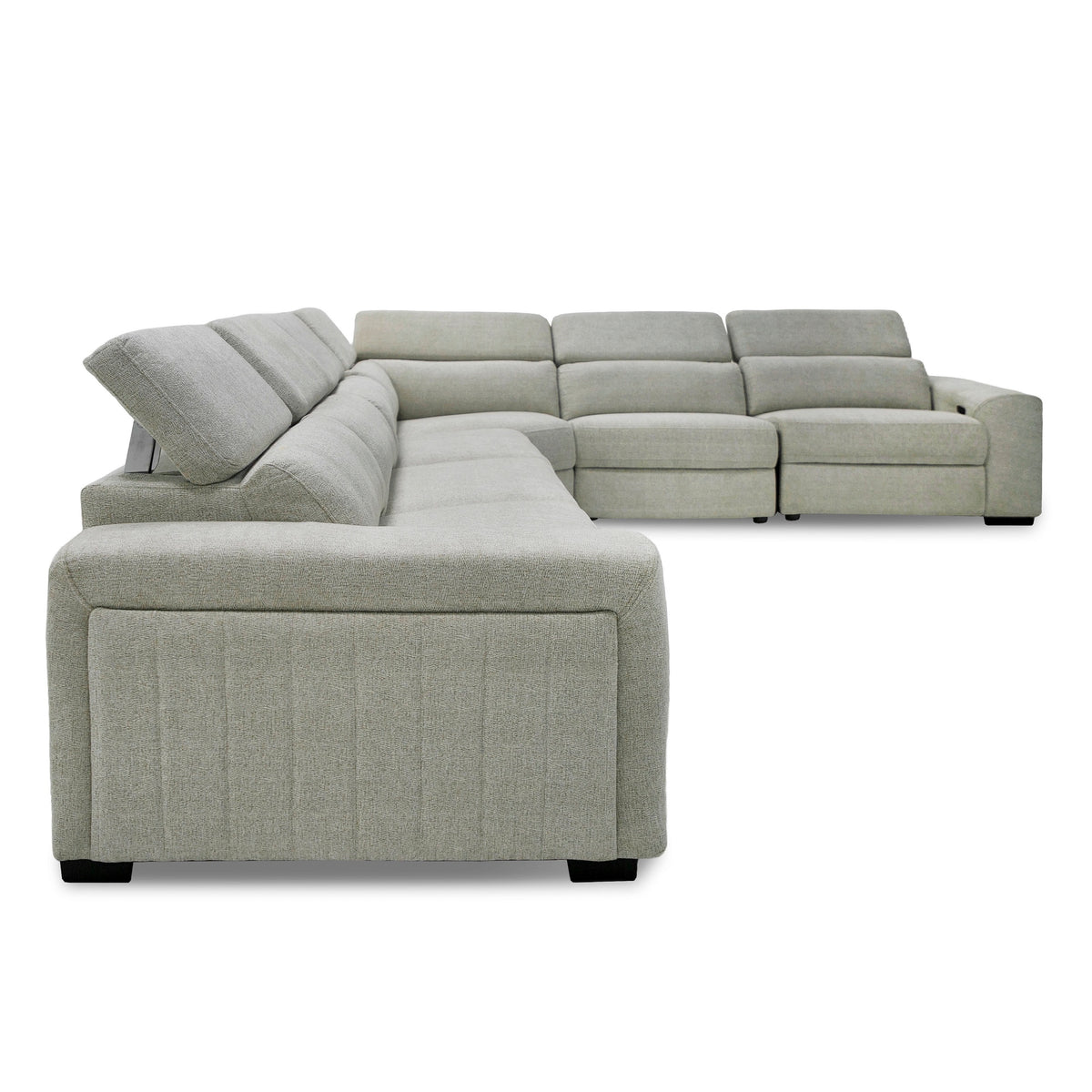 Gering - Modern Beige Fabric Sectional Sofa With 2 Power Recliners by VIG Furniture - View 6