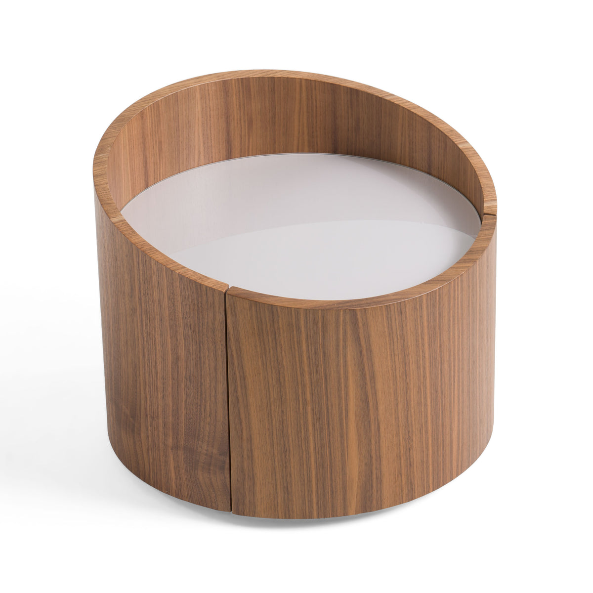 Geneva - Modern Walnut Round Nightstand by VIG Furniture - View 3