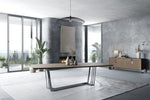 Gilroy - Modern Walnut & Stainless Steel Dining Table by VIG Furniture - View 4