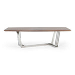 Gilroy - Modern Walnut & Stainless Steel Dining Table by VIG Furniture - View 1