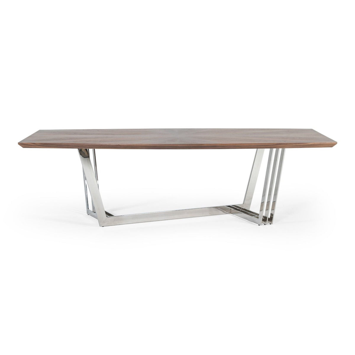 Gilroy - Modern Walnut & Stainless Steel Dining Table by VIG Furniture - View 1