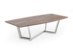 Gilroy - Modern Walnut & Stainless Steel Dining Table by VIG Furniture - View 9