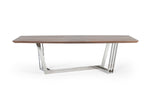 Gilroy - Modern Walnut & Stainless Steel Dining Table by VIG Furniture - View 10