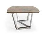 Gilroy - Modern Walnut & Stainless Steel Dining Table by VIG Furniture - View 7
