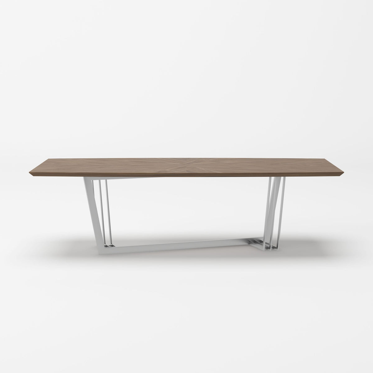 Gilroy - Modern Walnut & Stainless Steel Dining Table by VIG Furniture - View 2