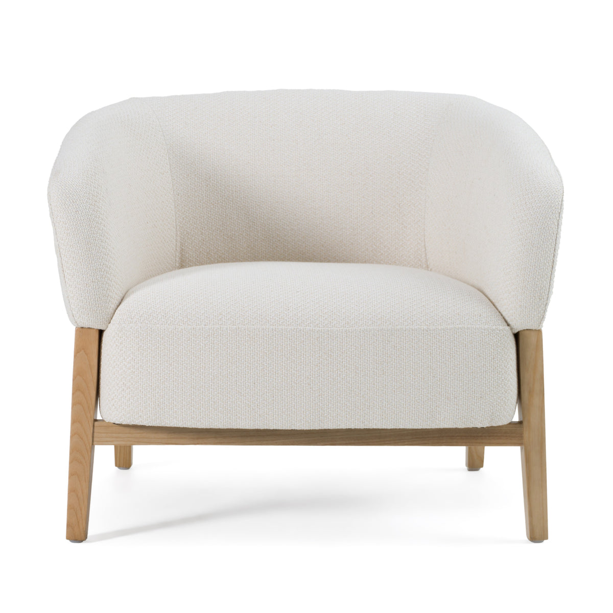 Giselle - Mid-Century Modern Off-White Fabric Accent Chair by VIG Furniture - View 2