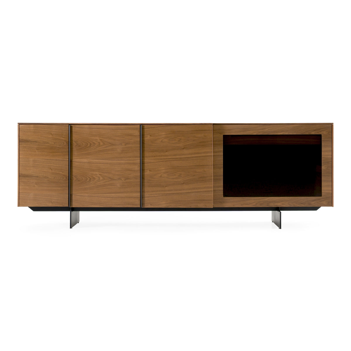 Glencoe - Modern Walnut & Grey Glass Buffet by VIG Furniture - View 1