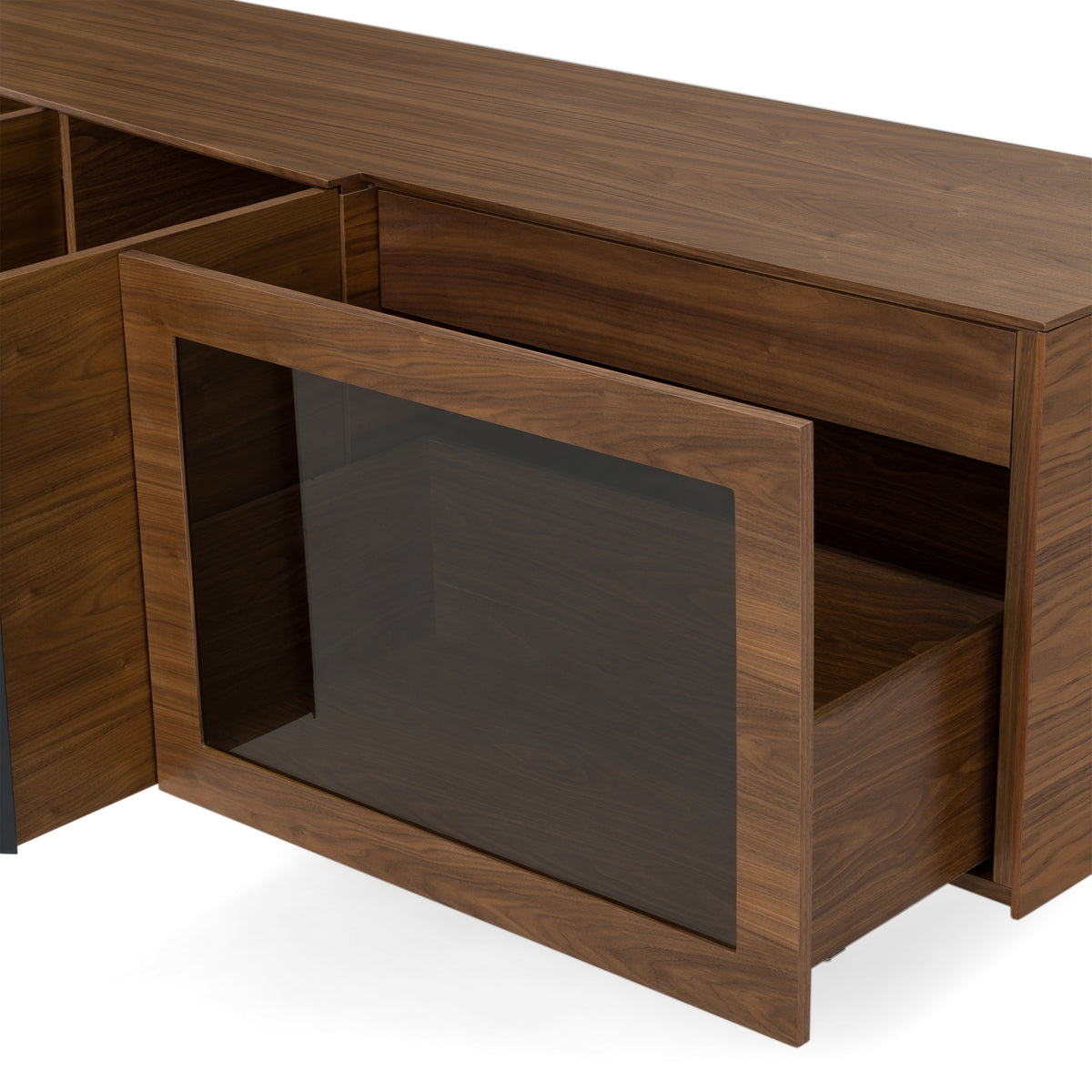 Glencoe - Modern Walnut & Grey Glass Buffet by VIG Furniture - View 6