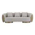 Glimpse - Modern White & Brown Fabric + Antique Brass Sofa by VIG Furniture - View 1