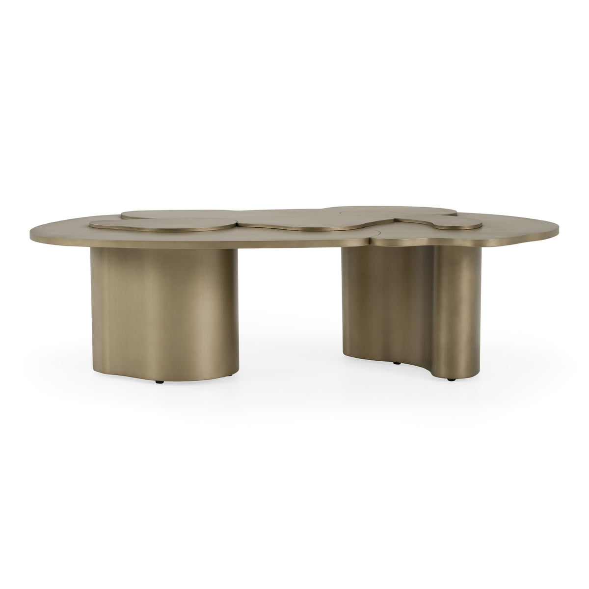 Glimpse - Modern Antique Brass Nesting Coffee Table Set by VIG Furniture - View 3