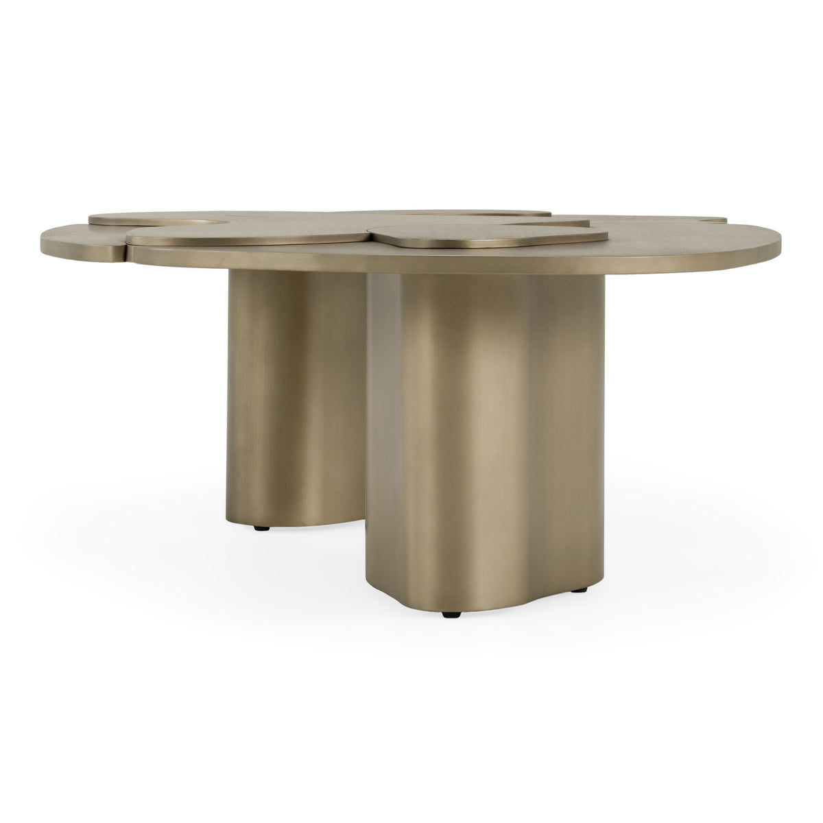 Glimpse - Modern Antique Brass Nesting Coffee Table Set by VIG Furniture - View 5