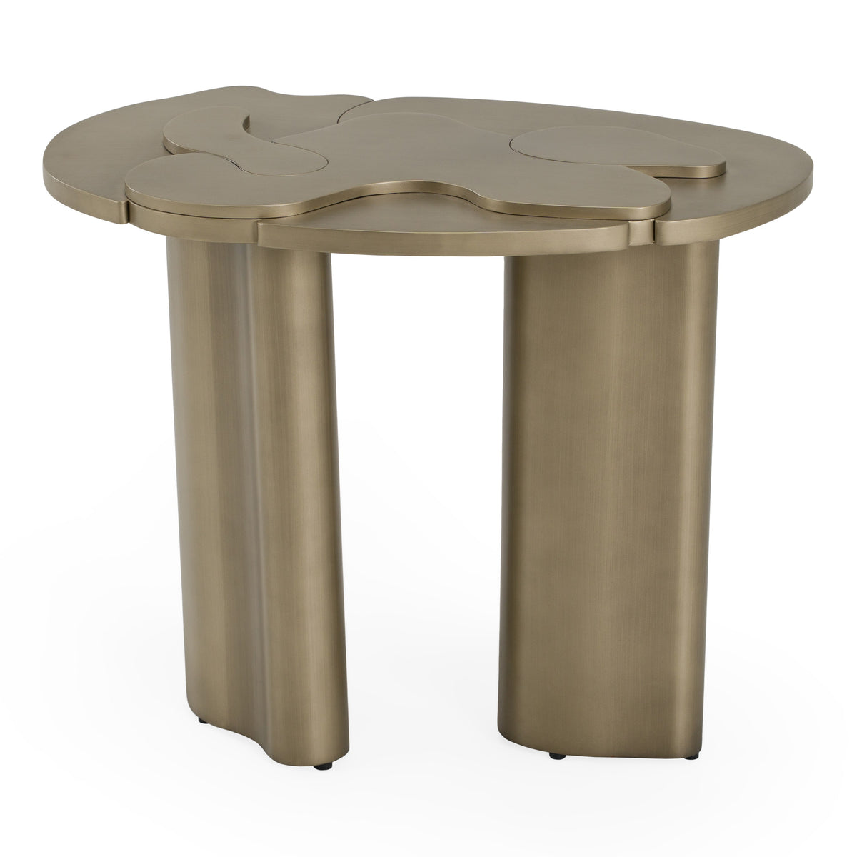 Glimpse - Modern Antique Brass Nesting Coffee Table Set by VIG Furniture - View 8