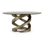 Goswell - Modern Ceramic + Bronze Brass Round Dining Table by VIG Furniture - View 1