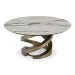Goswell - Modern Ceramic + Bronze Brass Round Dining Table by VIG Furniture - View 4