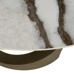 Goswell - Modern Ceramic + Bronze Brass Round Dining Table by VIG Furniture - View 5