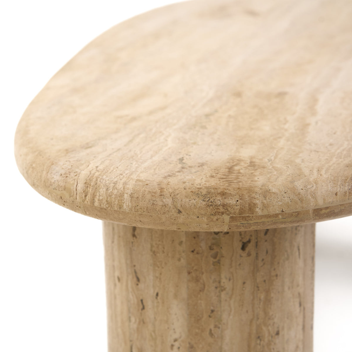 Gracemont - Modern Travertine Marble Freeform Coffee Table by VIG Furniture - View 4